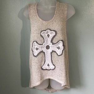 Iner cross sweater tank